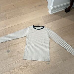 Brandy Melville Black and White Long Sleeve Tee